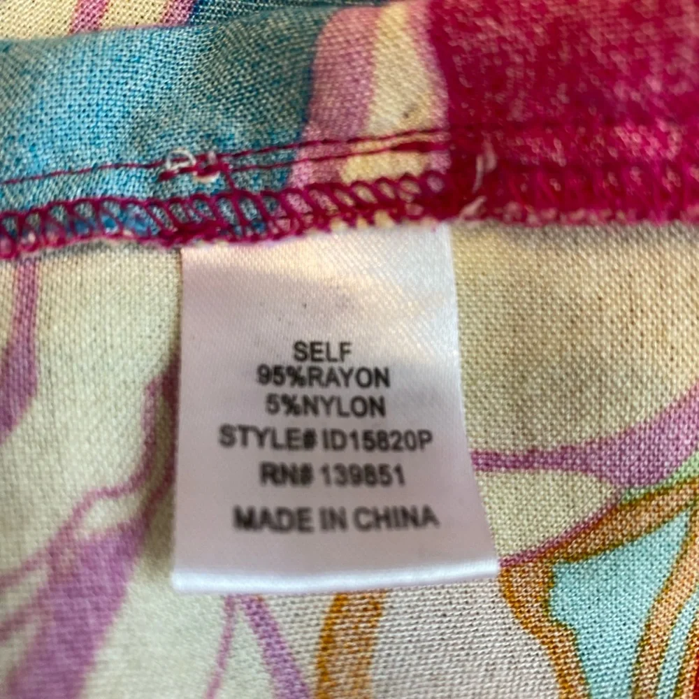 ODDI Women’s Floral Pink Blue Yellow Dress Size 1XL - Picture 8 of 10